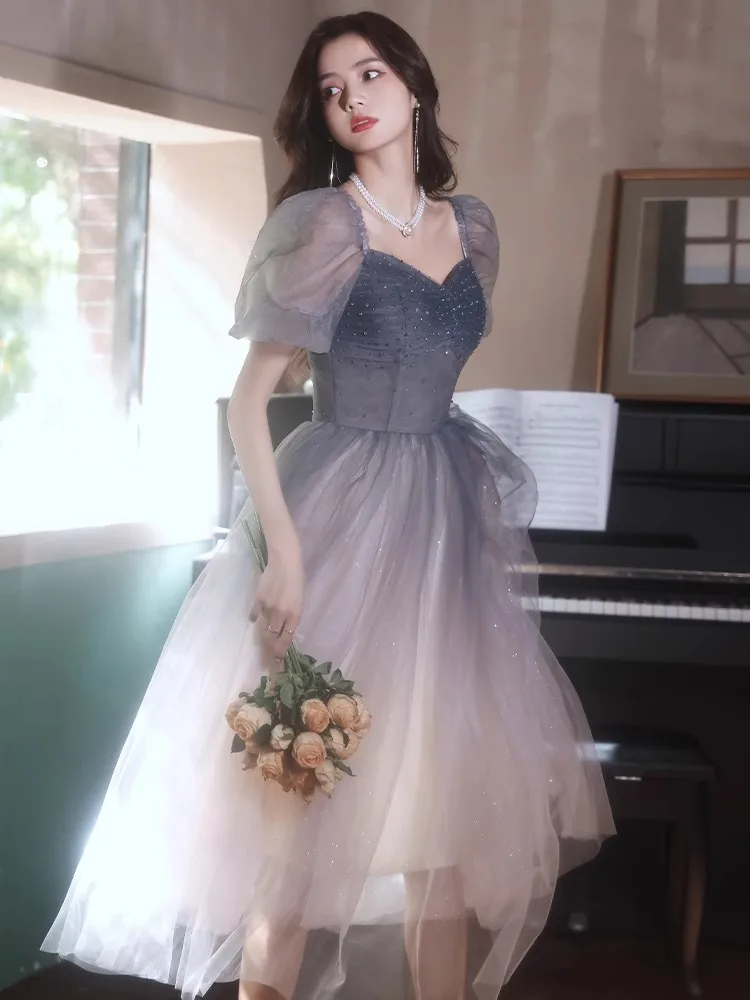 Ele ort Women's Evening Gown Birthday Par Girl's Host High Waist Bubble Sve Princ Sle Mid-Length Dr
Ele ort Women's Evening Gown Birthday Par Girl's Host High Waist Bubble Sve Princ Sle Mid-Length Dr