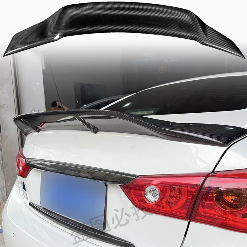 Infiniti Q50 Q50S R-type carbon fiber rear trunk lid spoiler body modification kit 2014 2015 2016 2018 2019 2020 2021 2022 2023
Infiniti Q50 Q50S R-type carbon fiber rear trunk lid spoiler body modification kit 2014 2015 2016 2018 2019 2020 2021 2022 2023