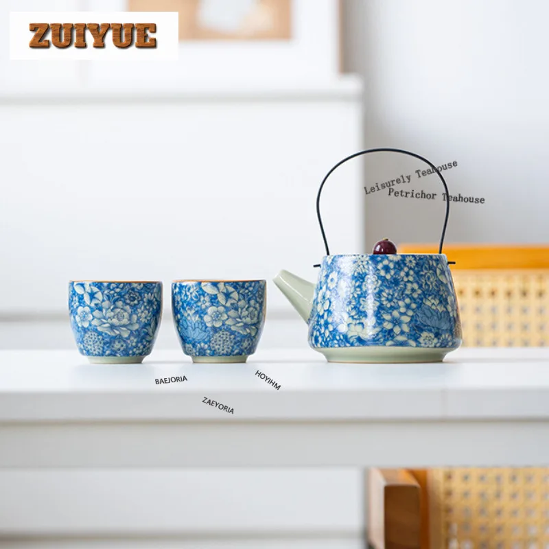 Underglaze Colour Blue And White Tea Set Complete Set Vintage Tea Ceremony Set Teapot And Tea Cup Set Tea Services Ornaments
Underglaze Colour Blue And White Tea Set Complete Set Vintage Tea Ceremony Set Teapot And Tea Cup Set Tea Services Ornaments