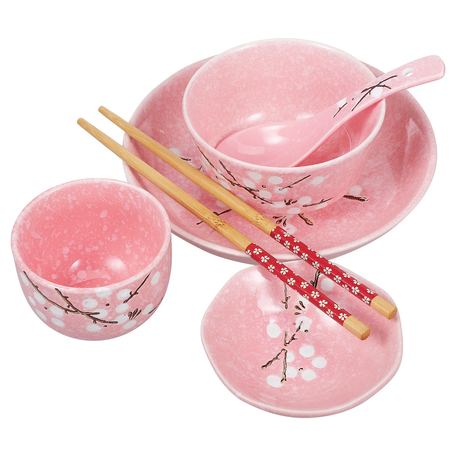 6Pcs Japanese Style Ceramic Dinnerware Set Includes Bowl Plate Dish Cup Spoon Chopsticks Stylish Modern Home Tableware Easy
6Pcs Japanese Style Ceramic Dinnerware Set Includes Bowl Plate Dish Cup Spoon Chopsticks Stylish Modern Home Tableware Easy