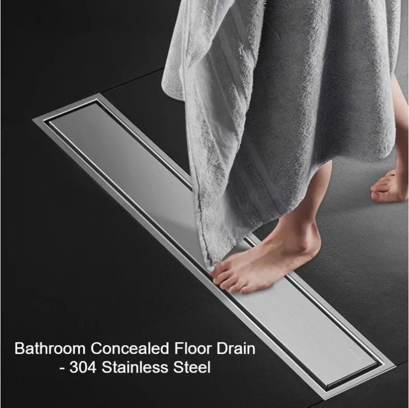 Bathroom Concealed Tile-Installable Floor Drain 304 Stainless Steel Rectangular Anti-Odor in Middle Eastern Black Brushed Finish
Bathroom Concealed Tile-Installable Floor Drain 304 Stainless Steel Rectangular Anti-Odor in Middle Eastern Black Brushed Finish