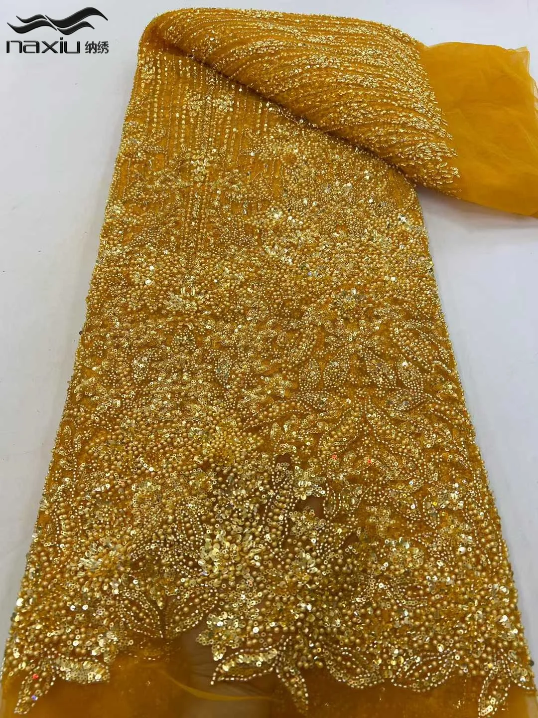 Madison 5 Yards Luxury Beaded Lace Fabric Latest Lace Fabric High Quality 2026 Gold African Lace Fabric Nigerian For Sewing
Madison 5 Yards Luxury Beaded Lace Fabric Latest Lace Fabric High Quality 2026 Gold African Lace Fabric Nigerian For Sewing