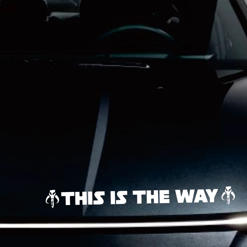 "The Mandalorian" Inspired "This Is The Way" Car Bumper & Windshield Decal - Premium Vinyl Vehicle Sticker
"The Mandalorian" Inspired "This Is The Way" Car Bumper & Windshield Decal - Premium Vinyl Vehicle Sticker
