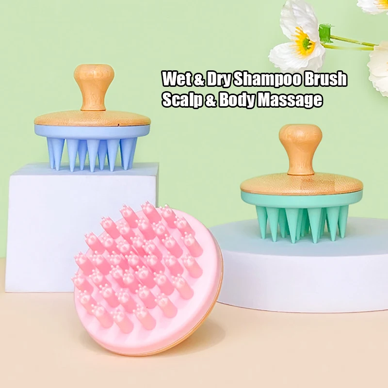 Wooden Scalp Massager Shampoo Brush Silicone Teeth Baby Shower Bath Brush Wet Dry Scalp Body Scrubber Exfoliator For Boys Girls
Wooden Scalp Massager Shampoo Brush Silicone Teeth Baby Shower Bath Brush Wet Dry Scalp Body Scrubber Exfoliator For Boys Girls