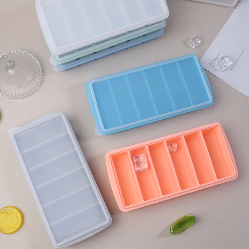 6 Grids Long Ice Cube Tray Mold Kitchen Reusable Silicone BPA Free Ice Maker Food Grade Tool
6 Grids Long Ice Cube Tray Mold Kitchen Reusable Silicone BPA Free Ice Maker Food Grade Tool