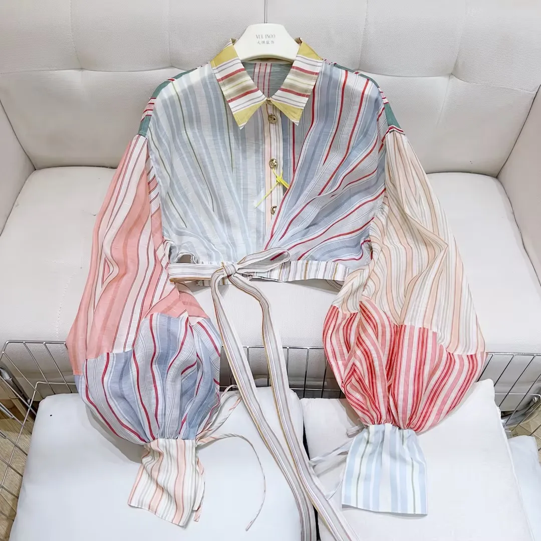 Unique Spring New Light Mature Striped Shirt Casual Loose Fit Skin-friendly Breathable Thin Long Sleeve Women's Shirt
Unique Spring New Light Mature Striped Shirt Casual Loose Fit Skin-friendly Breathable Thin Long Sleeve Women's Shirt