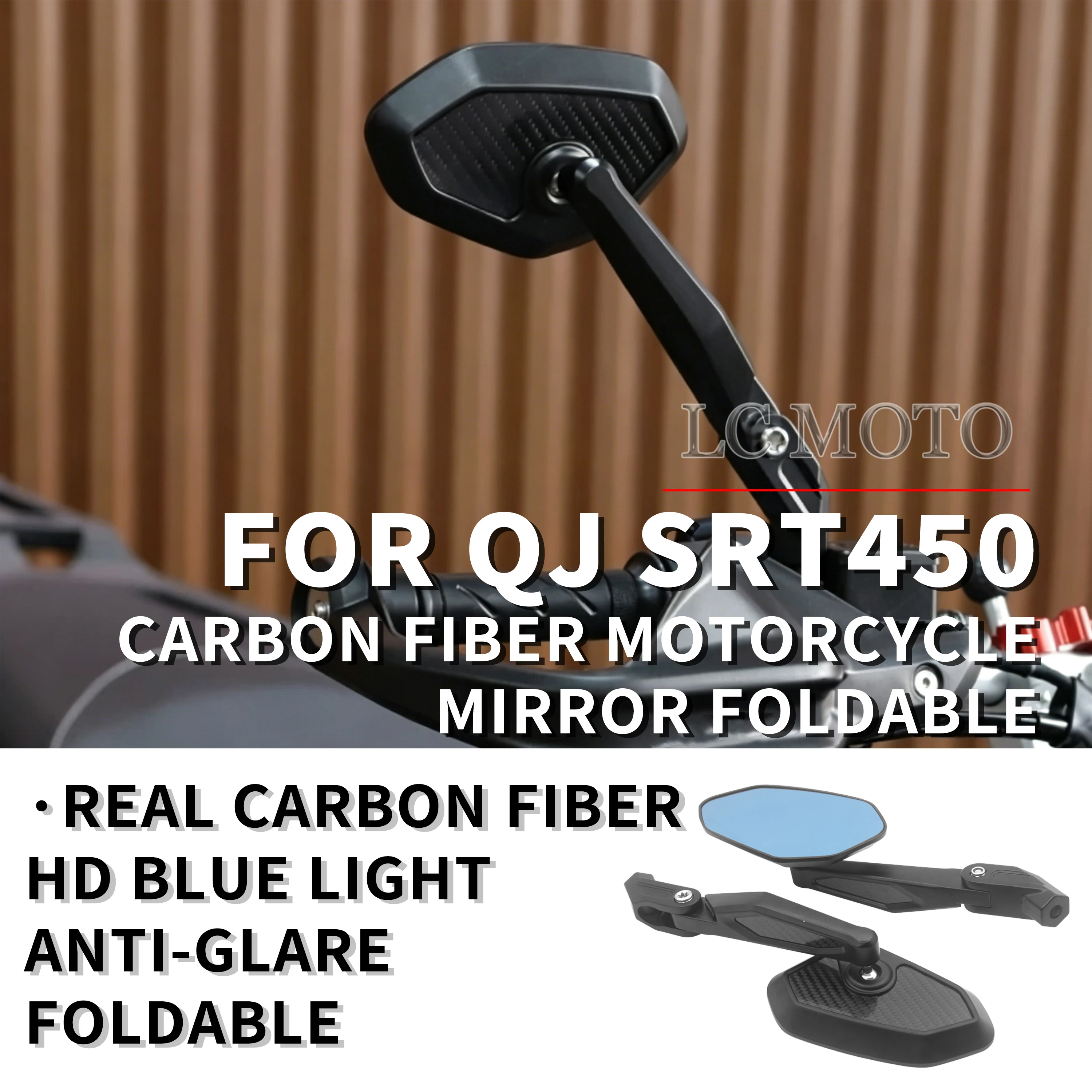 For QJMOTOR SRT450 MOTOrcycle Modification Carbon Fiber Foldable Rearview Mirror, Anti-fog, High-Definition Blue Light
For QJMOTOR SRT450 MOTOrcycle Modification Carbon Fiber Foldable Rearview Mirror, Anti-fog, High-Definition Blue Light