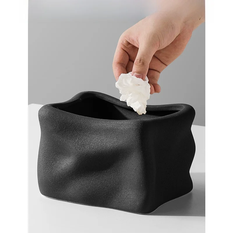 Matte Black White Ceramic Desktop Trash Can Living Room Coffee Table Creative Storage Bucket Table Top Home Dining Table
Matte Black White Ceramic Desktop Trash Can Living Room Coffee Table Creative Storage Bucket Table Top Home Dining Table