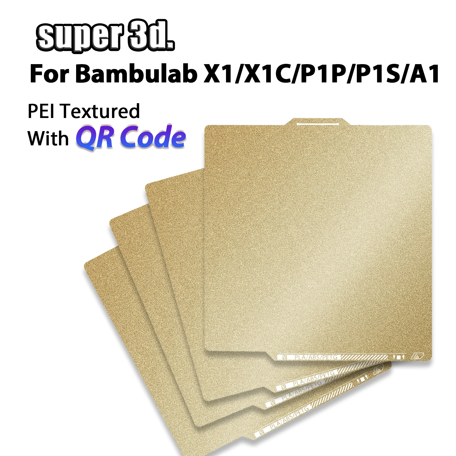 QR Code Textured PEI Bed For Bambu Lab Build Plate X1/X1C/P1P/P1S Double Side PEI Spring Steel Sheet For Bambulab A1 Accessories
QR Code Textured PEI Bed For Bambu Lab Build Plate X1/X1C/P1P/P1S Double Side PEI Spring Steel Sheet For Bambulab A1 Accessories