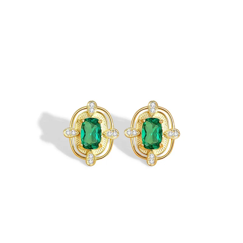 RYJU 925 Sterling Silver Emerald Stud Earrings for Women Gemstones Statement Jewelry Valentines Day Gift Wedding Accessories
RYJU 925 Sterling Silver Emerald Stud Earrings for Women Gemstones Statement Jewelry Valentines Day Gift Wedding Accessories