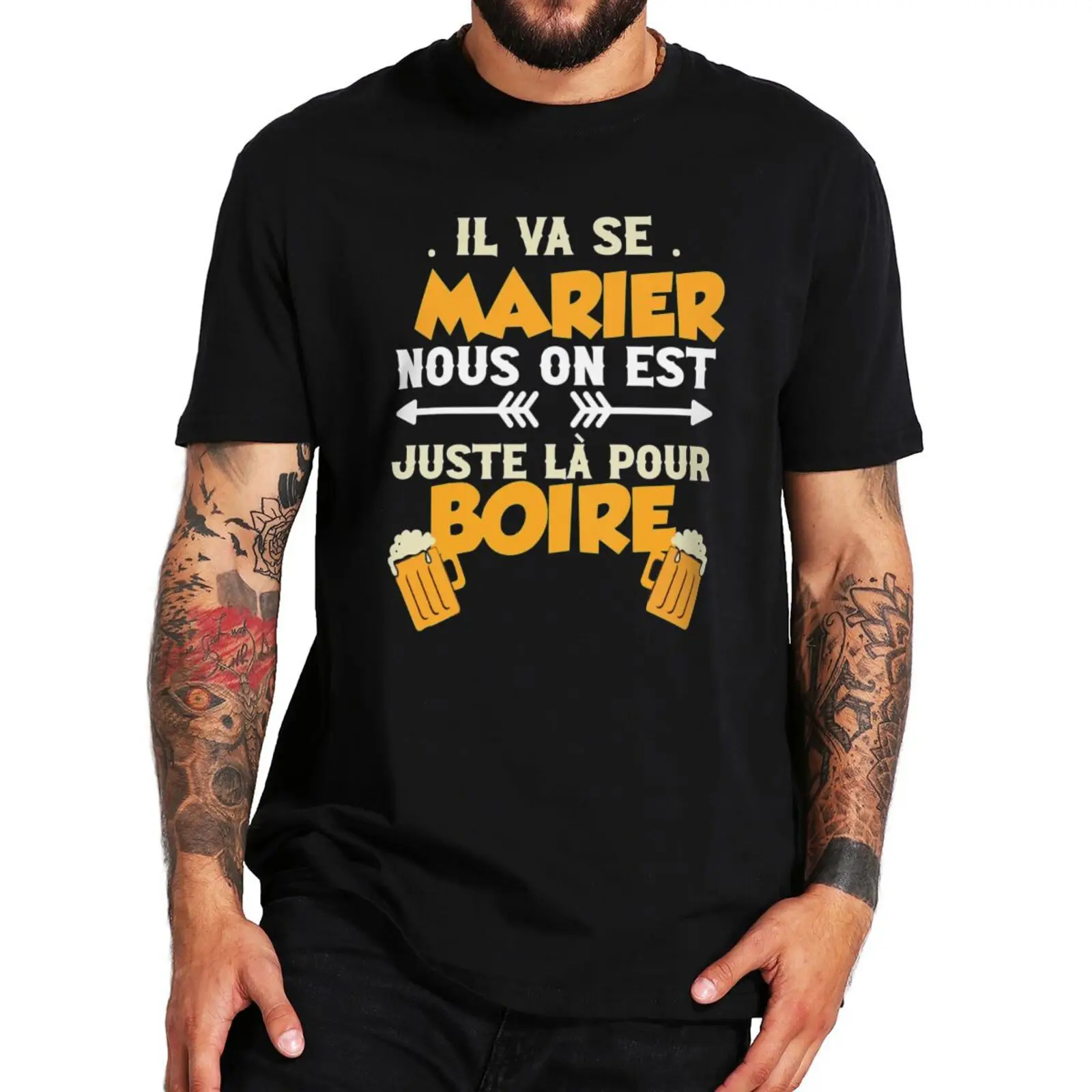 He's Getting Married We're Here To Drink T Shirt French Bachelor Party Team Groom JGA Gift Mens Clothing 100% Cotton T-shirts
He's Getting Married We're Here To Drink T Shirt French Bachelor Party Team Groom JGA Gift Mens Clothing 100% Cotton T-shirts