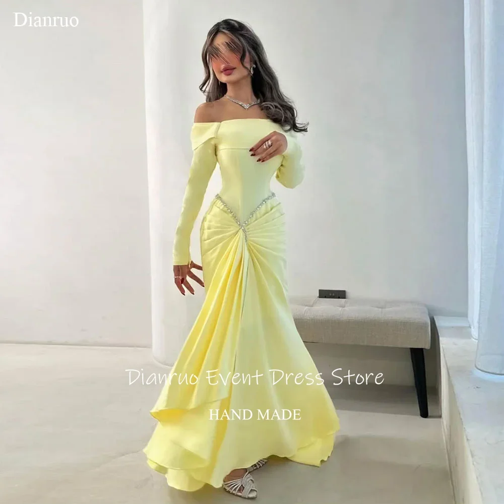 Dianruo Лимонно-желтые вечерние платья русалки с открытыми плечами Robe De Soirée Femme Robe Glamorous De Soiree De Mariage по индивидуальному заказу
Dianruo Лимонно-желтые вечерние платья русалки с открытыми плечами Robe De Soirée Femme Robe Glamorous De Soiree De Mariage по индивидуальному заказу