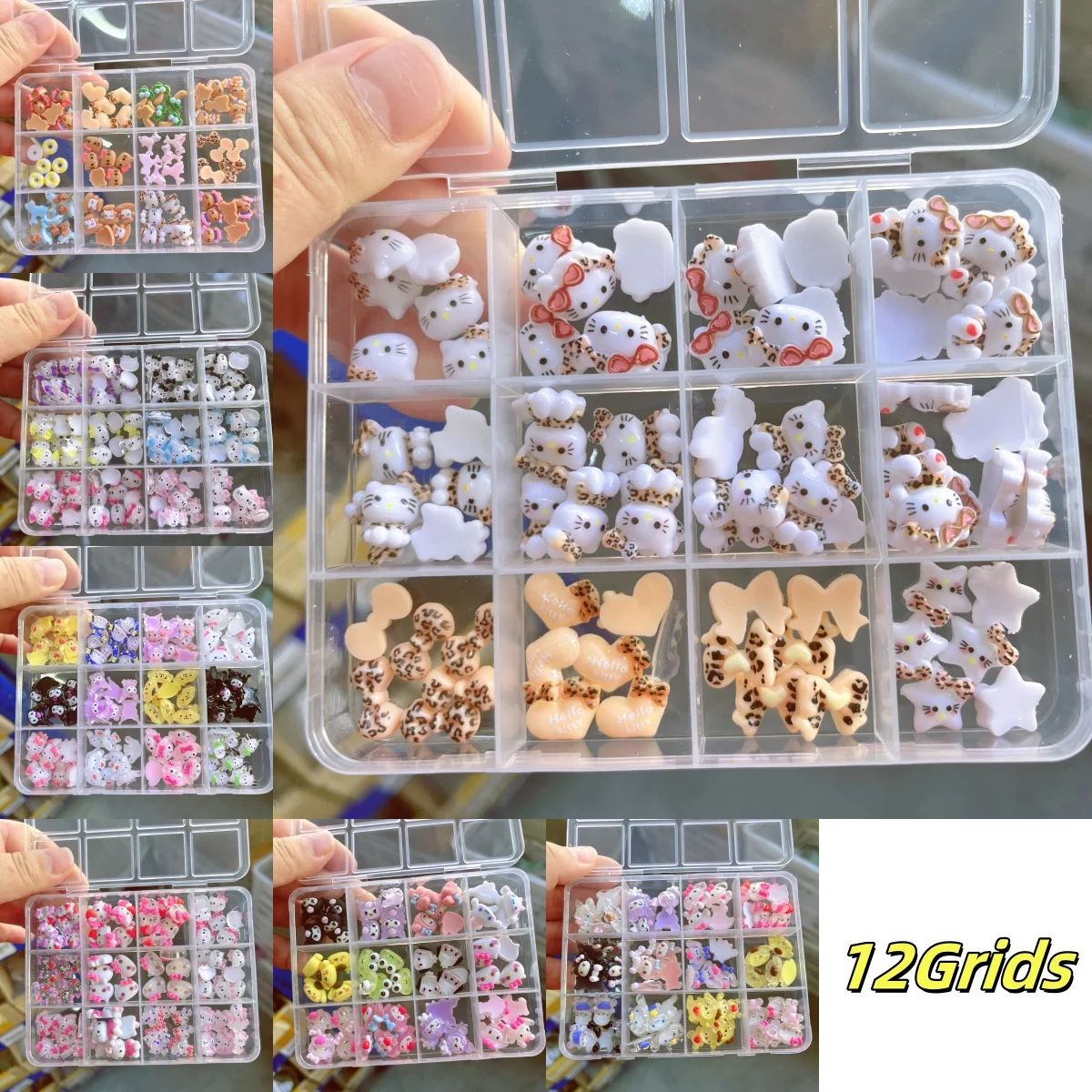 12Grids 3D Hello Kitty Leopard Print Cartoon Nail Accessories Cinnamoroll My Melody Pochacco Nail Jewelry DIY Manicures Decors *
12Grids 3D Hello Kitty Leopard Print Cartoon Nail Accessories Cinnamoroll My Melody Pochacco Nail Jewelry DIY Manicures Decors *