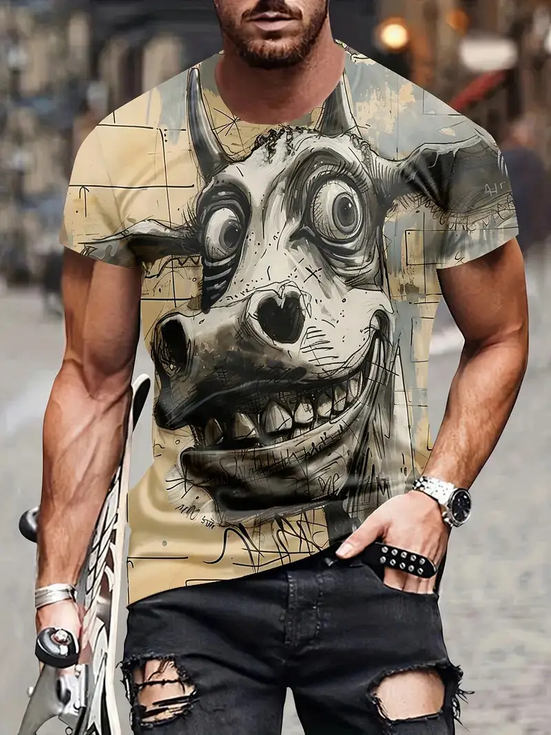 New Monster Graffiti Art Graphic T shirt For Men Funny 3D Animal Printed T-Shirt Casual Short Sleeve Crew Neck Top Oversized Tee
New Monster Graffiti Art Graphic T shirt For Men Funny 3D Animal Printed T-Shirt Casual Short Sleeve Crew Neck Top Oversized Tee