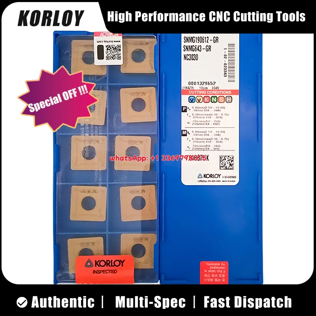 Original SNMG SNMG1204 16 SNMG1506 08 12 SNMG1906 12 16 SNMG2507 24 -B25 GR HM GM GR NC3030 NC3120 Turning Insert 10pcs
Original SNMG SNMG1204 16 SNMG1506 08 12 SNMG1906 12 16 SNMG2507 24 -B25 GR HM GM GR NC3030 NC3120 Turning Insert 10pcs