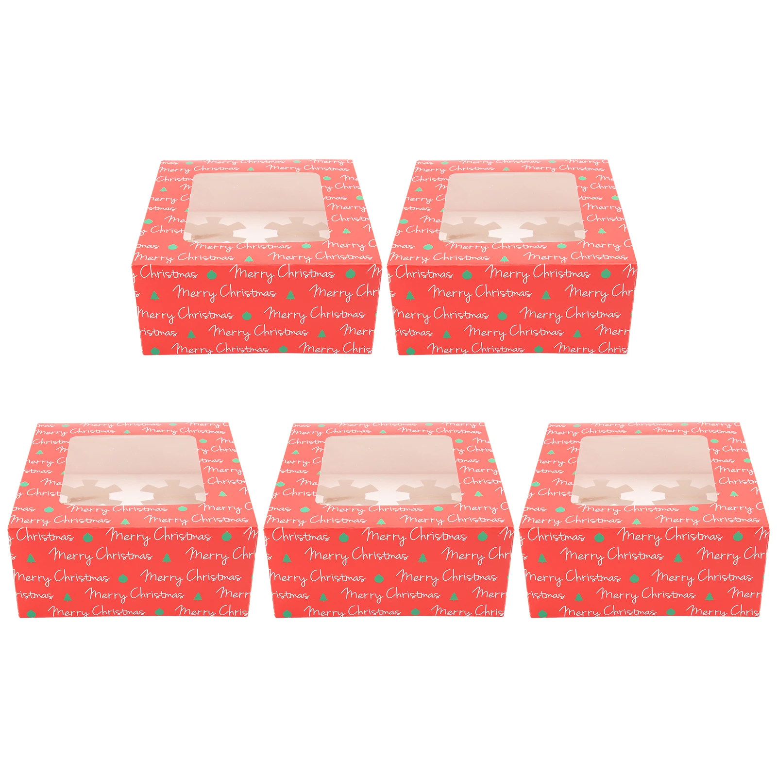 5 Sets Cake Packing Red Windowed Cookie Boxes Bakery Carrier Muffin Case Food Container Baking Supplies Dessert Holder Christmas
5 Sets Cake Packing Red Windowed Cookie Boxes Bakery Carrier Muffin Case Food Container Baking Supplies Dessert Holder Christmas