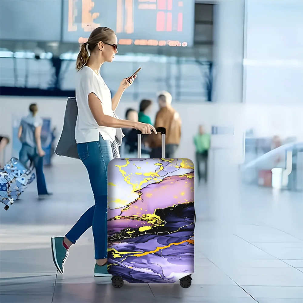 1-piece vibrant purple and yellow abstract art luggage cover for luggage sizes 18 – 32 inches; dust and elastic travel access
1-piece vibrant purple and yellow abstract art luggage cover for luggage sizes 18 – 32 inches; dust and elastic travel access