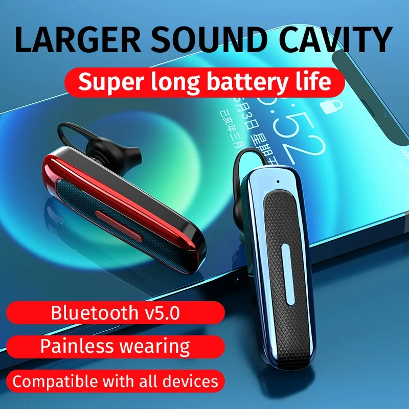 Bluetooth-compatible Headphone Wireless Business Earphone Handsfree Stereo Ear Hook Noise Reduction Headset For Driving Working
Bluetooth-compatible Headphone Wireless Business Earphone Handsfree Stereo Ear Hook Noise Reduction Headset For Driving Working