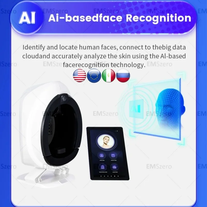 3D Facial Skin Analyzer Machine Skin Analyzer Facial Machine 15.6 inch New 8 Light Spectrum Skin Analysis Scanner
3D Facial Skin Analyzer Machine Skin Analyzer Facial Machine 15.6 inch New 8 Light Spectrum Skin Analysis Scanner