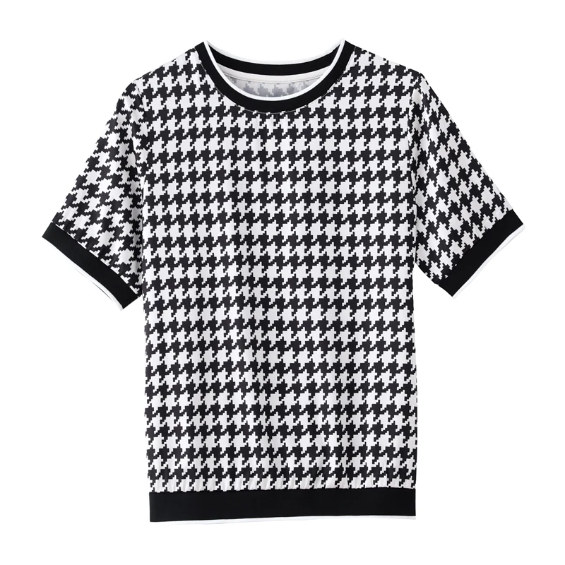 ropa de mujer Silk top women short sleeve 2025 summer new slimming print imitation silk temperament T-shirt camisetas
ropa de mujer Silk top women short sleeve 2025 summer new slimming print imitation silk temperament T-shirt camisetas
