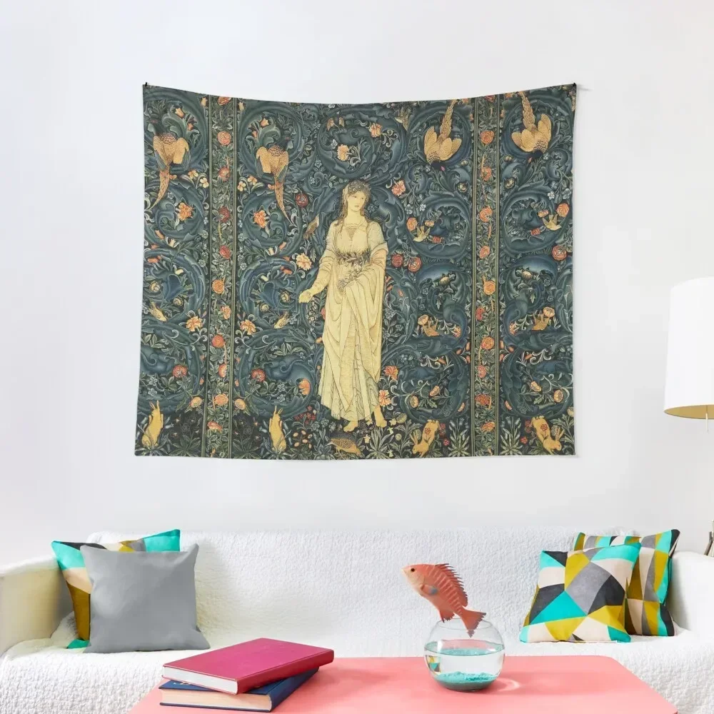LADY FLORA, GREENERY, FOREST ANIMALS ,BIRDS ,RABBITS Blue Green Floral Tapestry House Decoration Room Decore Aesthetic Tapestry
LADY FLORA, GREENERY, FOREST ANIMALS ,BIRDS ,RABBITS Blue Green Floral Tapestry House Decoration Room Decore Aesthetic Tapestry
