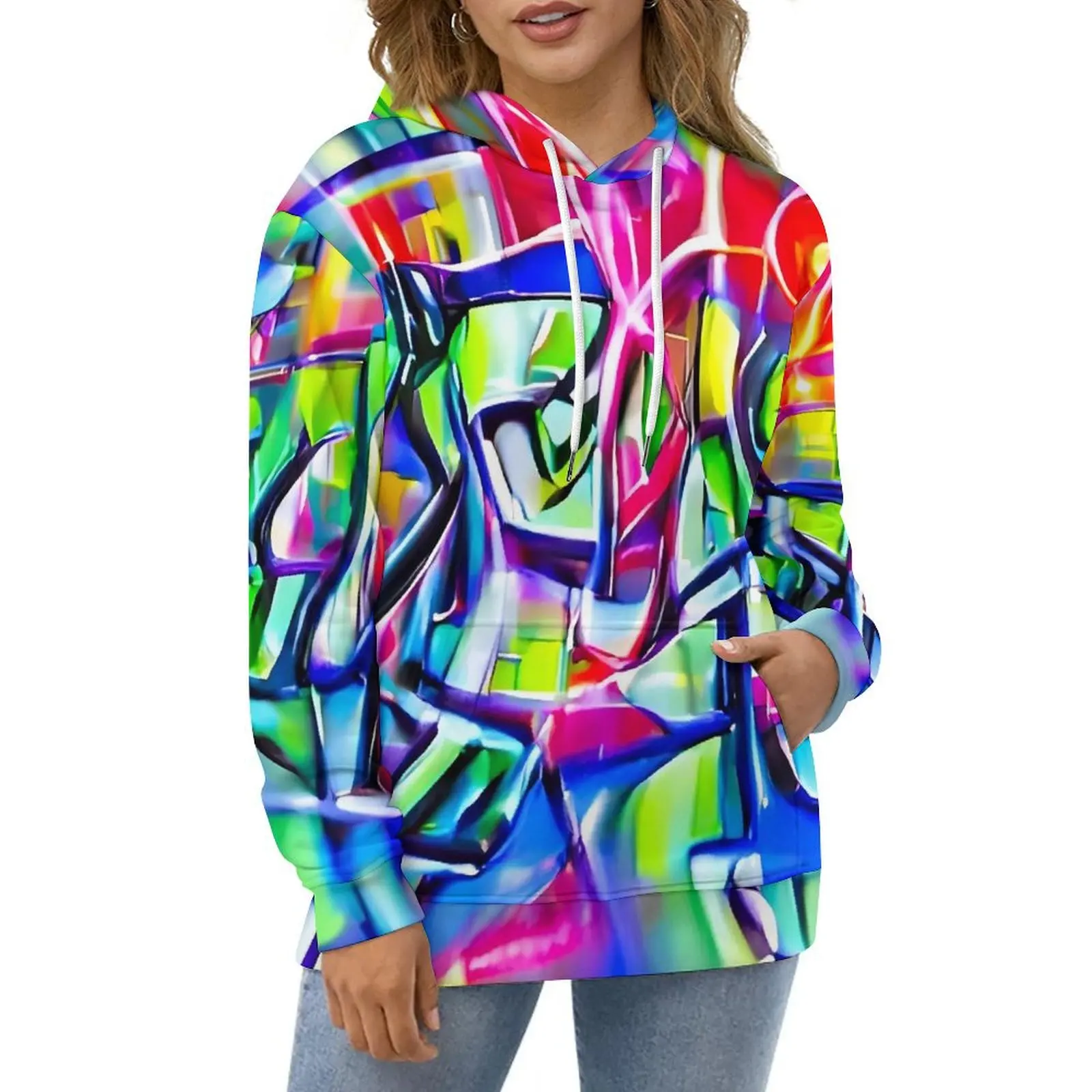 Shiny Graffiti Hoodies Colorful Print Hip Hop Oversize Hoodie Women Long Sleeve Aesthetic Design Casual Sweatshirts
Shiny Graffiti Hoodies Colorful Print Hip Hop Oversize Hoodie Women Long Sleeve Aesthetic Design Casual Sweatshirts