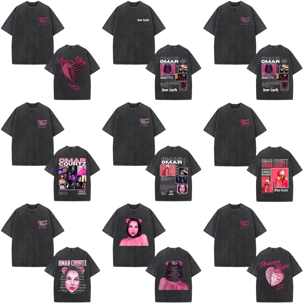 Washed Vintage Omar Courtz Primera Musa Album Tour Merch T Shirt Men Women Hip Hop Fashion T-shirt Men's Casual Cotton T-shirts
Washed Vintage Omar Courtz Primera Musa Album Tour Merch T Shirt Men Women Hip Hop Fashion T-shirt Men's Casual Cotton T-shirts
