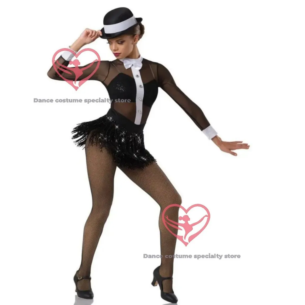 Vintage Gentleman Style Latin Dance Costume with Fringe Skirt
Vintage Gentleman Style Latin Dance Costume with Fringe Skirt