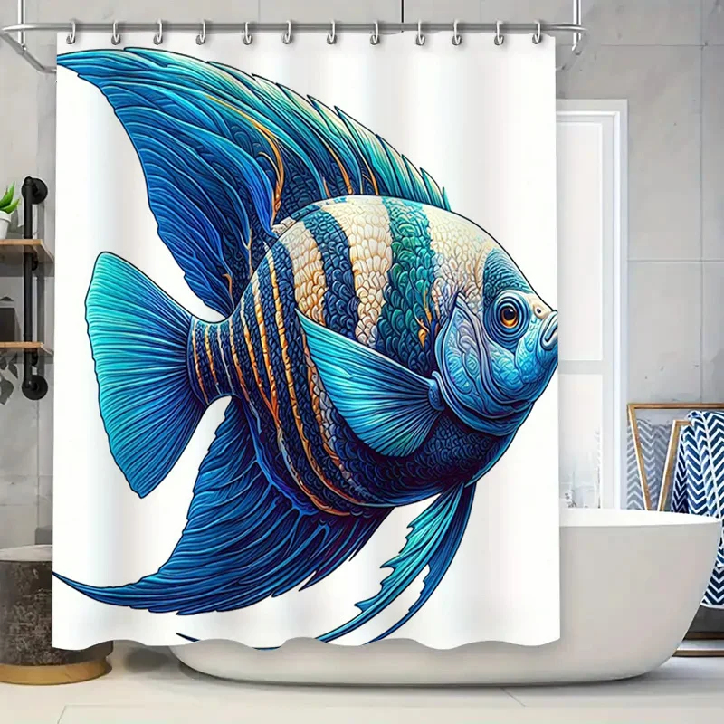 Blue Fish Bath Curtain Waterproof Fabric Shower Panels for Bathroom Decorative Wall Hanging Tassels Decoration
Blue Fish Bath Curtain Waterproof Fabric Shower Panels for Bathroom Decorative Wall Hanging Tassels Decoration
