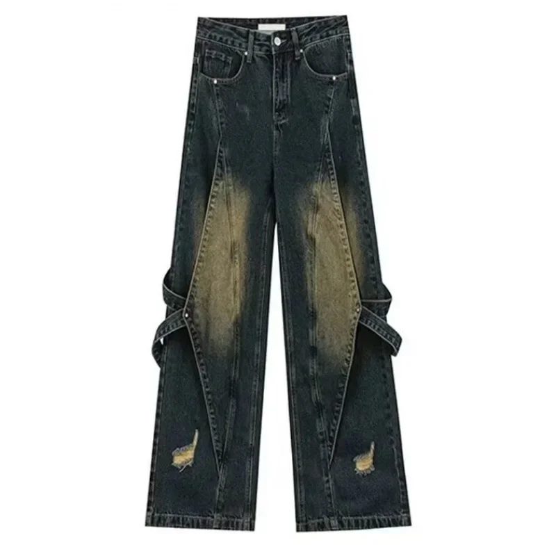 Four Seasons Men's Vntage Washed Heavy Duty Trendy Jeans Pants American Style High Street Patch Straight Casual Denim Trousers
Four Seasons Men's Vntage Washed Heavy Duty Trendy Jeans Pants American Style High Street Patch Straight Casual Denim Trousers