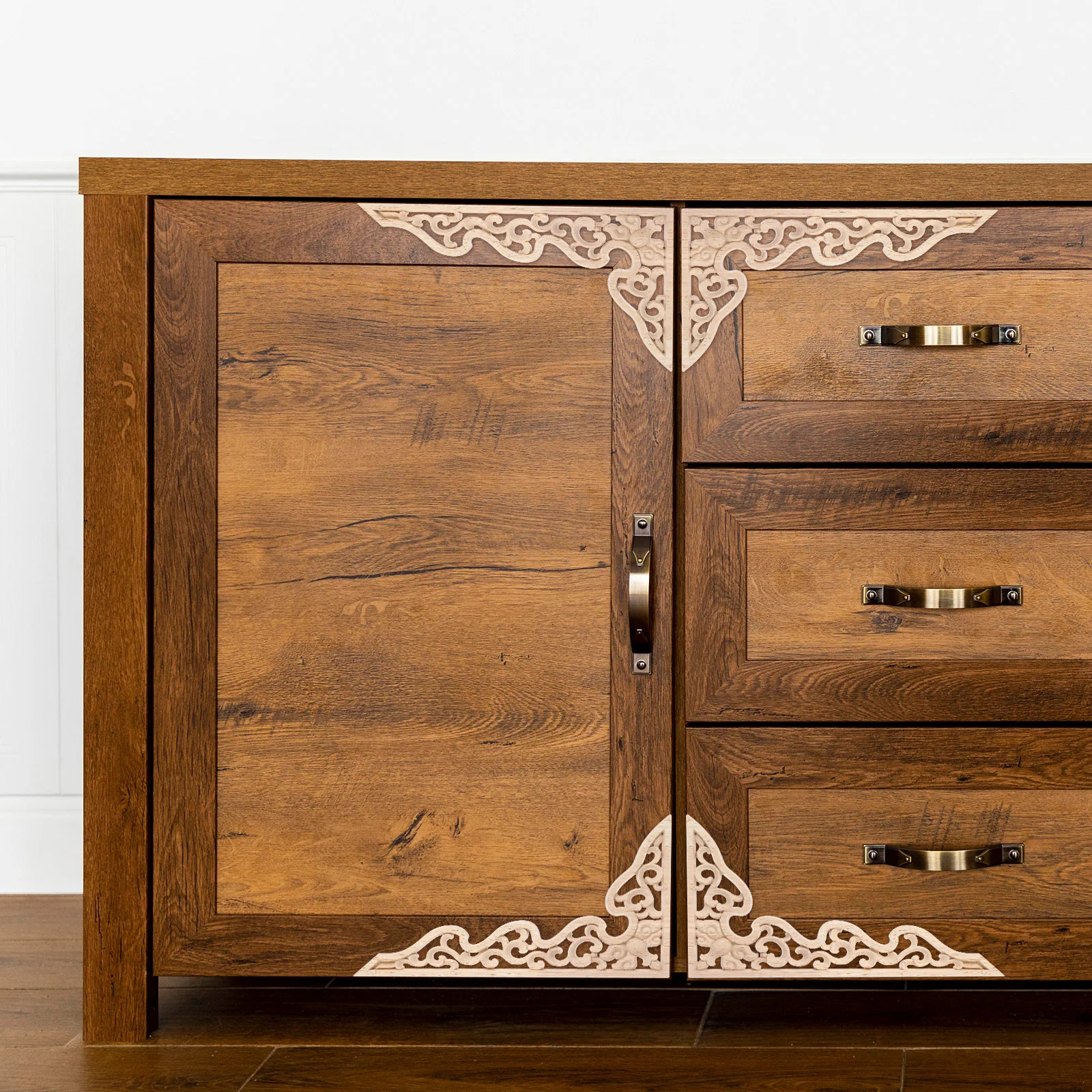 2Pcs Wood Carved Onlay Classical Style Flower Carving Wooden Applique for Furniture Doors Cabinets Windows 
2Pcs Wood Carved Onlay Classical Style Flower Carving Wooden Applique for Furniture Doors Cabinets Windows