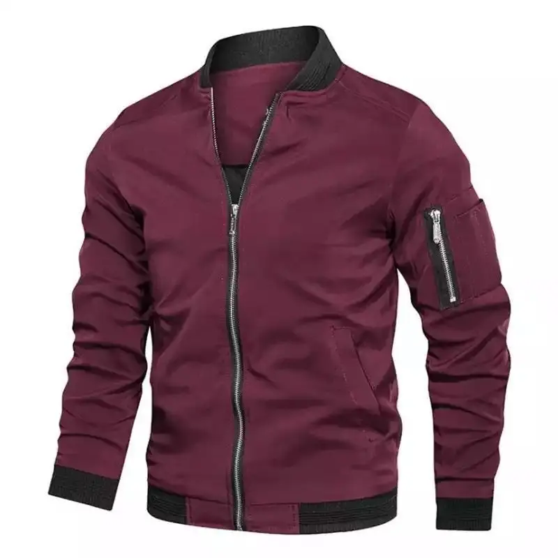 Spring and Autumn Men's Baseball Jacket Standing Neck Solid Zipper High Quality Casual Fashion School Team Jacket Bomber Jacket
Spring and Autumn Men's Baseball Jacket Standing Neck Solid Zipper High Quality Casual Fashion School Team Jacket Bomber Jacket