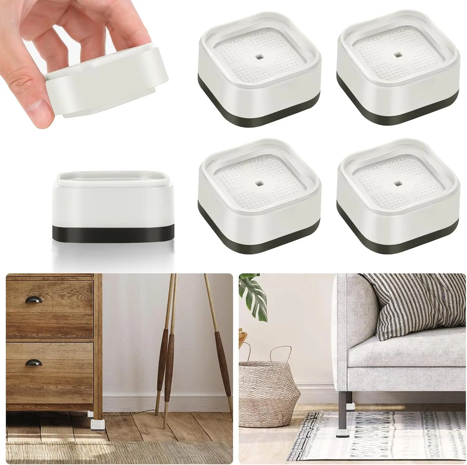 4 Pack Furniture Risers 1 Inch, Adjustable Bed Risers Heavy Duty for Table Desk Couch Chair Sofa Cabinet Bed Legs Dorm, Square S
4 Pack Furniture Risers 1 Inch, Adjustable Bed Risers Heavy Duty for Table Desk Couch Chair Sofa Cabinet Bed Legs Dorm, Square S