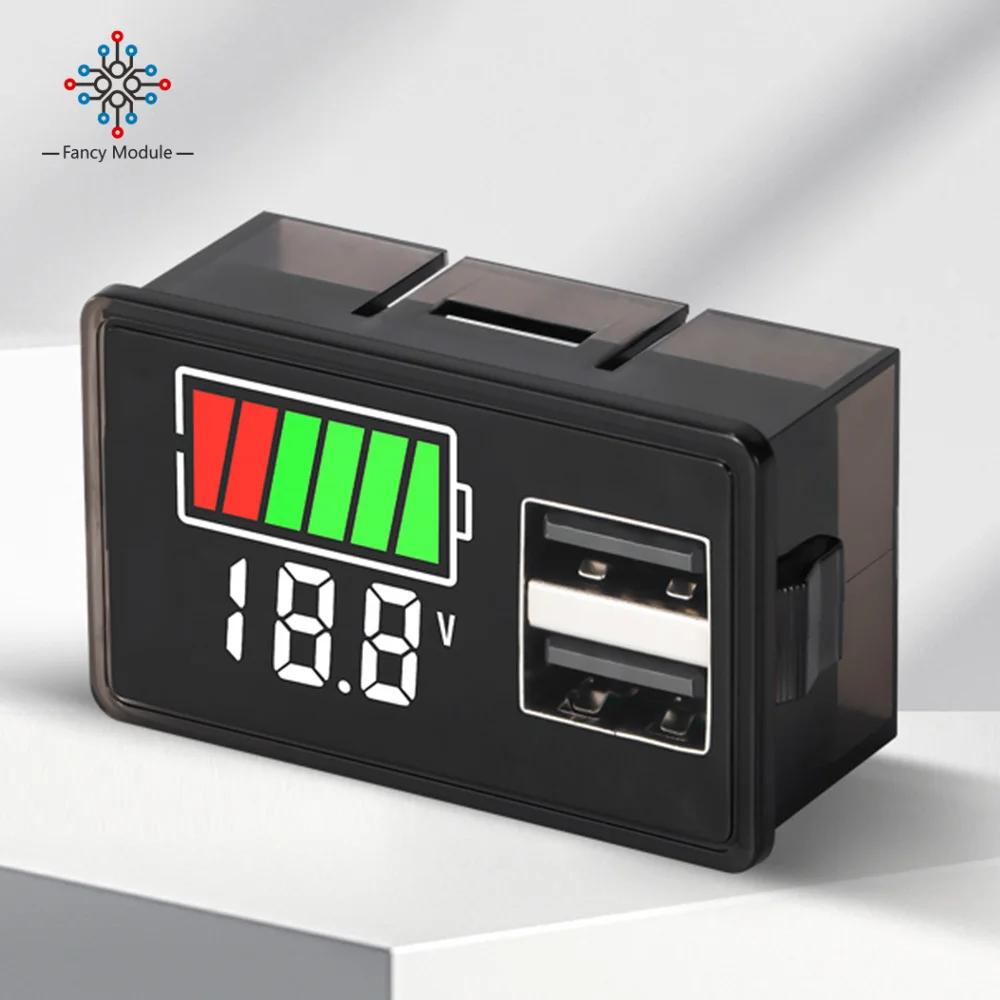 DC8-30V Digital Voltmeter Voltage Tester Gauge LED Display and USB for Solar Battery Monitor Panel Voltage Meters
DC8-30V Digital Voltmeter Voltage Tester Gauge LED Display and USB for Solar Battery Monitor Panel Voltage Meters