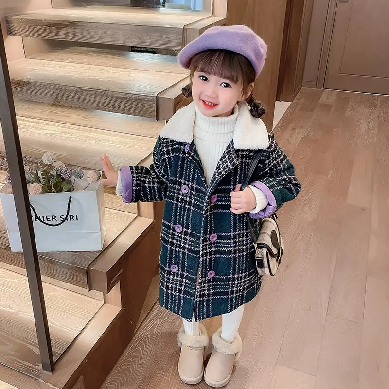 Girls Woolen Coat Overcoat Jacket Windbreak 2023 Plaid Warm Plus Thicken Winter Cotton Teenagers Outwear Children's Clothing
Girls Woolen Coat Overcoat Jacket Windbreak 2023 Plaid Warm Plus Thicken Winter Cotton Teenagers Outwear Children's Clothing