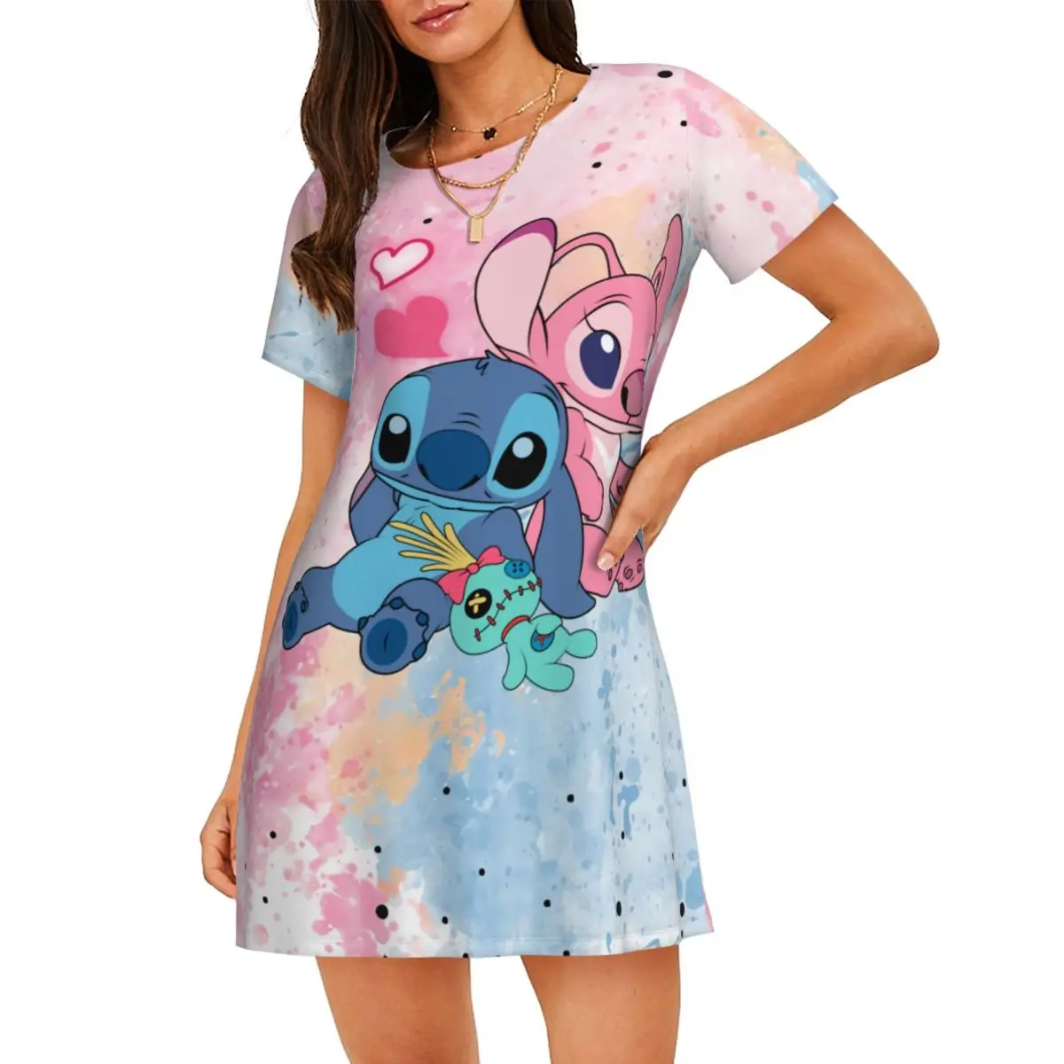 Custom Stitchs In Love Anime Womens Short Sleeve Sleepshirt Nightgown For Shopping Travels Nightgown Sleepwear Short Sleeves
Custom Stitchs In Love Anime Womens Short Sleeve Sleepshirt Nightgown For Shopping Travels Nightgown Sleepwear Short Sleeves