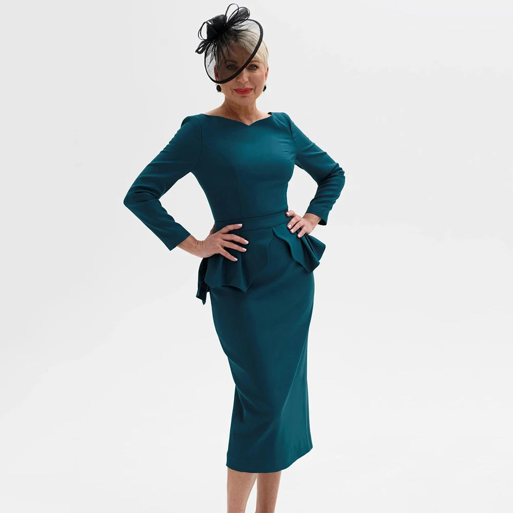 Customized Modern Mother of the Bride Dress Midi V Neck 3/4 Sleeves Wedding Cocktail Gowns for Women Column Formal Party Dresses
Customized Modern Mother of the Bride Dress Midi V Neck 3/4 Sleeves Wedding Cocktail Gowns for Women Column Formal Party Dresses