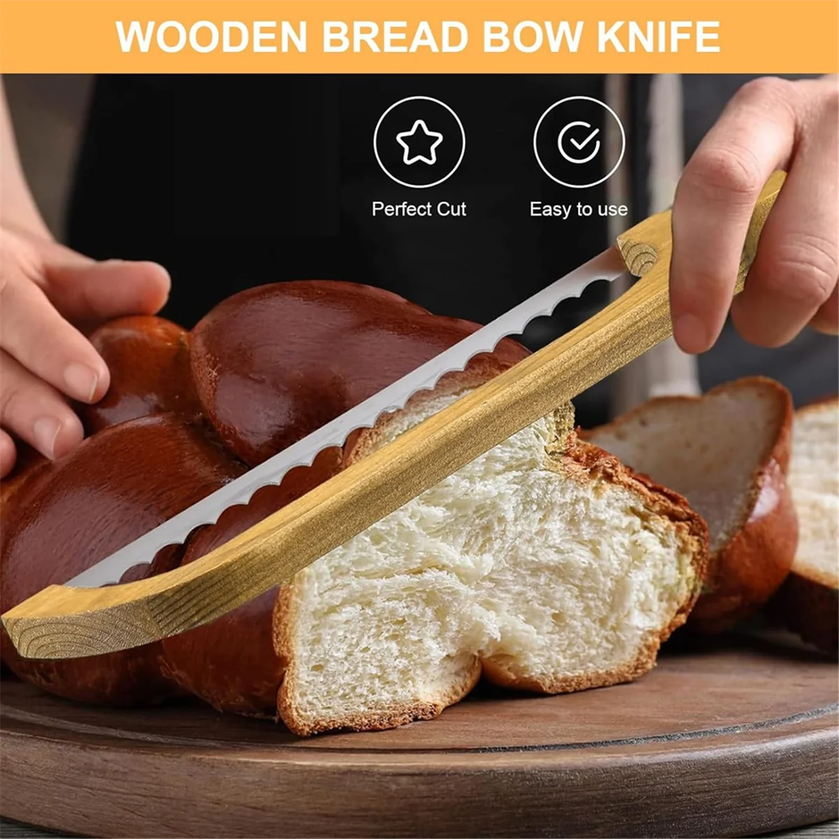 JAS-Bread Bow Knife, Bread Knife, Bread Saw, Sourdough Knife Slicer, Stainless Steel Serrated Sourdough Bread Cutter
JAS-Bread Bow Knife, Bread Knife, Bread Saw, Sourdough Knife Slicer, Stainless Steel Serrated Sourdough Bread Cutter