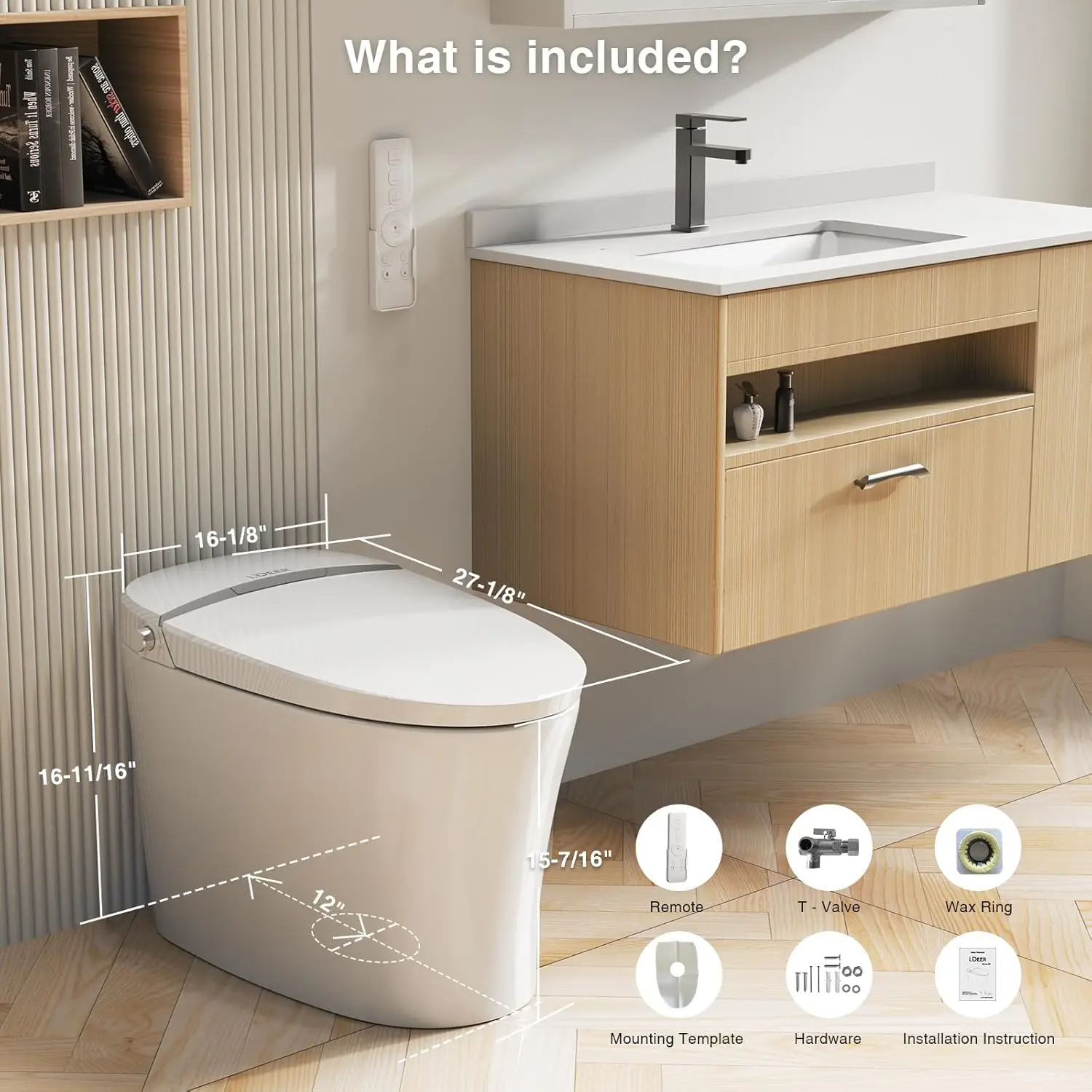 Smart Toilet with Bidet Built In,Heated Seat & Dual Auto Flush,1000 Gram MaP Flush Score,Foot Sensor, Tankless Modern, Custom
Smart Toilet with Bidet Built In,Heated Seat & Dual Auto Flush,1000 Gram MaP Flush Score,Foot Sensor, Tankless Modern, Custom