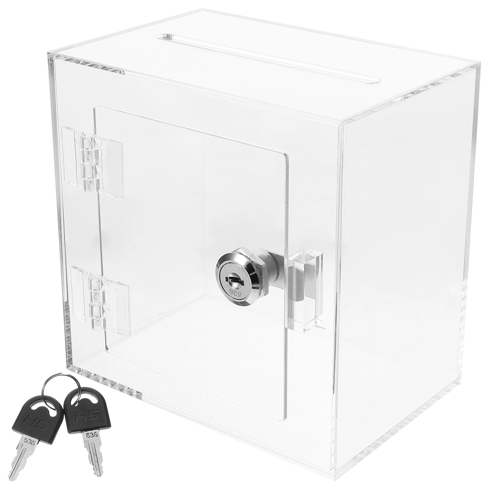Transparent Acrylic Donation 150X100X150MM Charity Suggestion Box with Lock for Fundraising Letter Post Container Storage Box
Transparent Acrylic Donation 150X100X150MM Charity Suggestion Box with Lock for Fundraising Letter Post Container Storage Box
