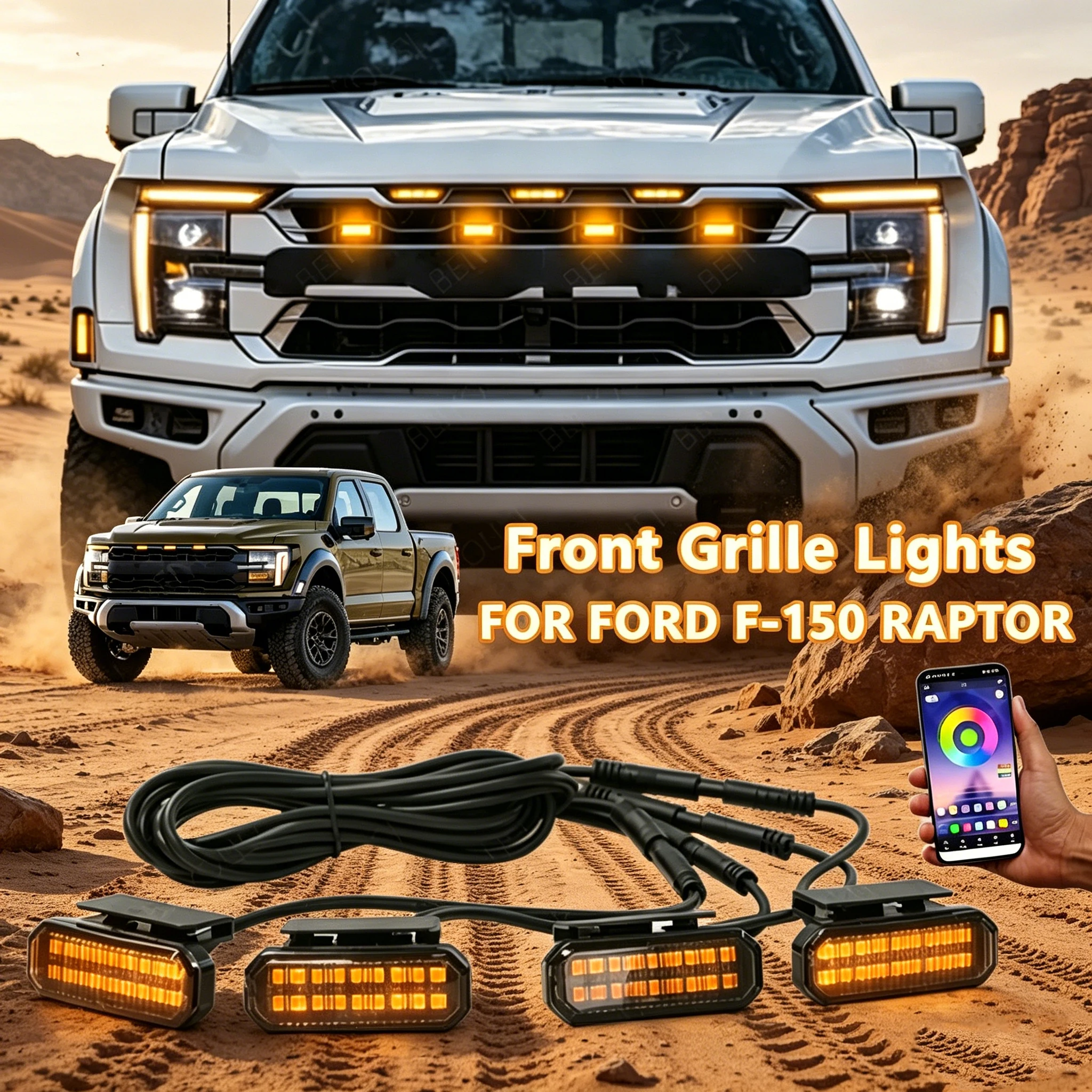 FOR FORD F-150 RAPTOR LED Car Lights Front Grille LED Light Safety Warning Light Harness Car Accessories LED Signal Lamps
FOR FORD F-150 RAPTOR LED Car Lights Front Grille LED Light Safety Warning Light Harness Car Accessories LED Signal Lamps