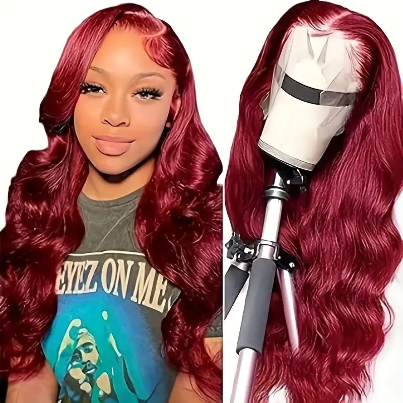 Body Wave Wig Burgundy 99J Lace Front Wig 13x4 13x6 HD Lace Frontal Wig Human Hair Pre Plucked 99j Red Colored Wig
Body Wave Wig Burgundy 99J Lace Front Wig 13x4 13x6 HD Lace Frontal Wig Human Hair Pre Plucked 99j Red Colored Wig