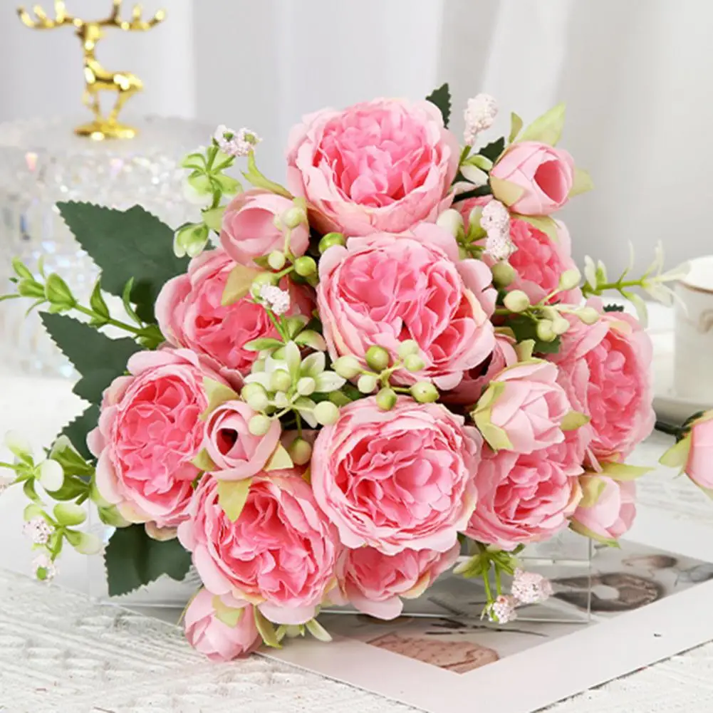 Artificial Bouquet Realistic Artificial Peonies Mini Rose Bouquets for Home Party Decor Wedding Faux for Indoor for Mother's
Artificial Bouquet Realistic Artificial Peonies Mini Rose Bouquets for Home Party Decor Wedding Faux for Indoor for Mother's