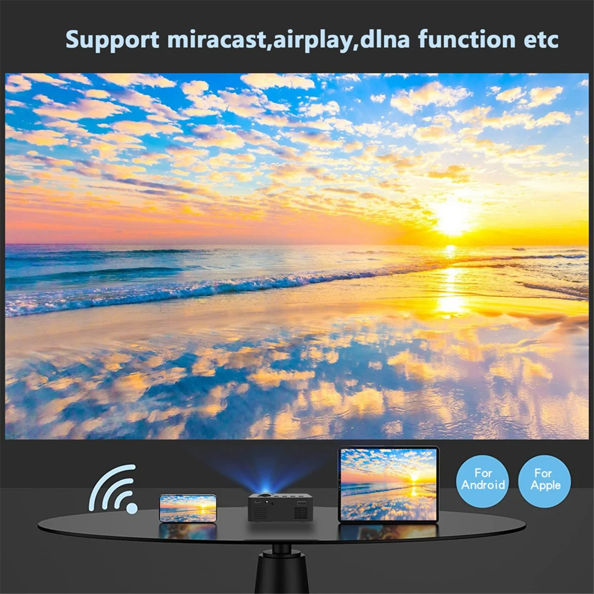 YT100 Mini Home Projector Projector Portable Mini Home Theater Wireless Cell Phone Multi-Function Projector
YT100 Mini Home Projector Projector Portable Mini Home Theater Wireless Cell Phone Multi-Function Projector