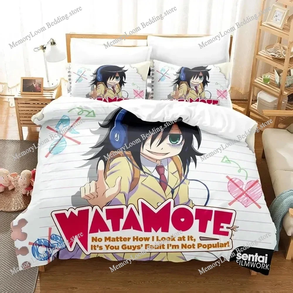 Anime Tomoko Kuroki WataMote Bedding Set Duvet Cover Bed Set Quilt Cover Pillowcase Comforter king Queen Size Boys Adult
Anime Tomoko Kuroki WataMote Bedding Set Duvet Cover Bed Set Quilt Cover Pillowcase Comforter king Queen Size Boys Adult
