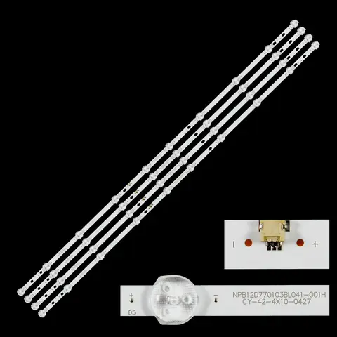 LED Backlight strip For NPB12D770103BL041-001H CY-42-4X10-0427 43LU8030S TVT-C43NTKS YF-A12N003KEUD-001 PTV43SN02Y