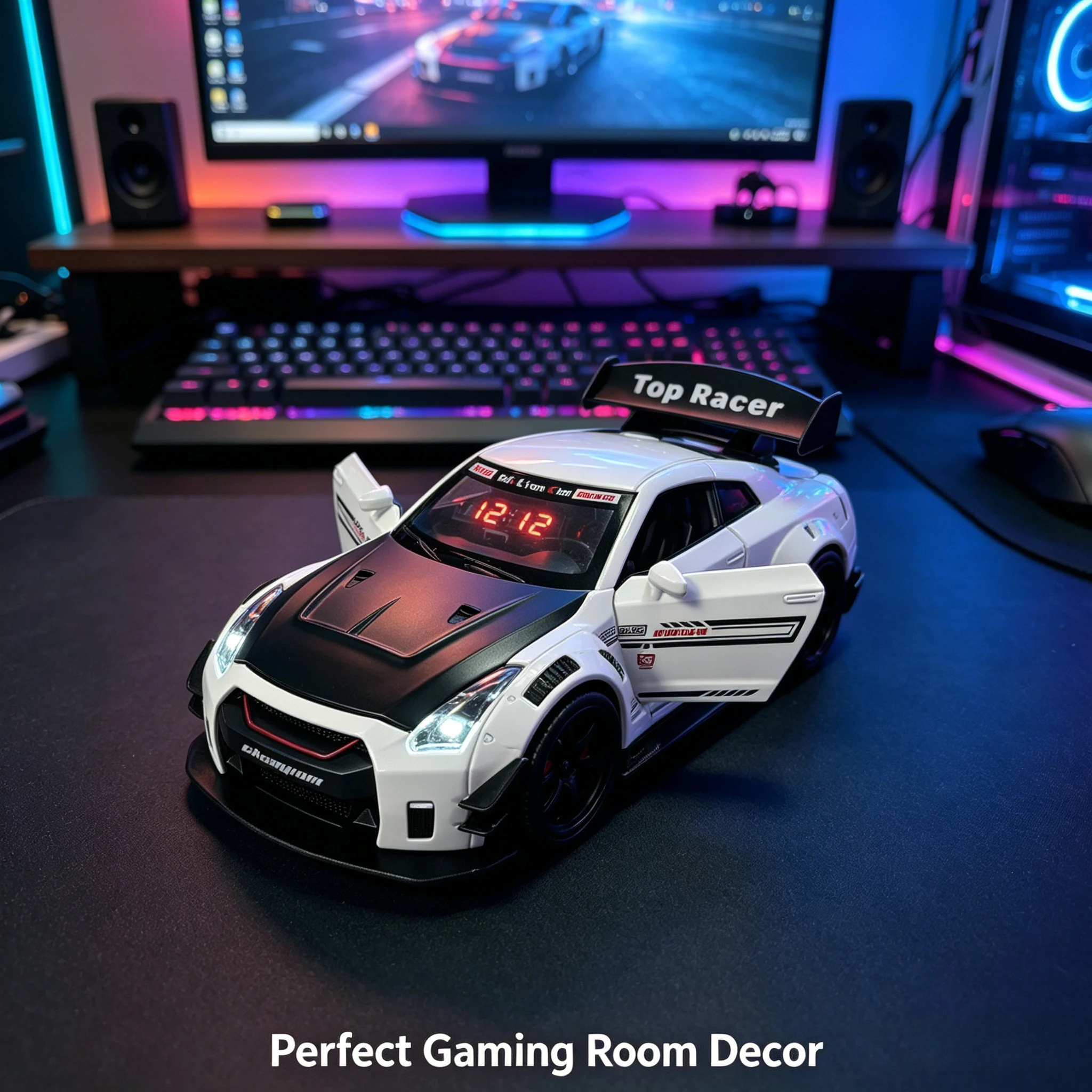 Hot Item Sports Car Desktop Alarm Clock Realistic Car Sound Simulation Spray Mode Adjustable Alarm Time for Car Lover Collection
Hot Item Sports Car Desktop Alarm Clock Realistic Car Sound Simulation Spray Mode Adjustable Alarm Time for Car Lover Collection