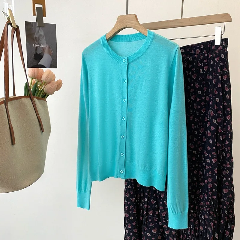 Dave&Di Spring New Product Spring Colorful Round Neck Knitted Sweater Women's Wool Long Sleeve Solid Color Cardigan
Dave&Di Spring New Product Spring Colorful Round Neck Knitted Sweater Women's Wool Long Sleeve Solid Color Cardigan