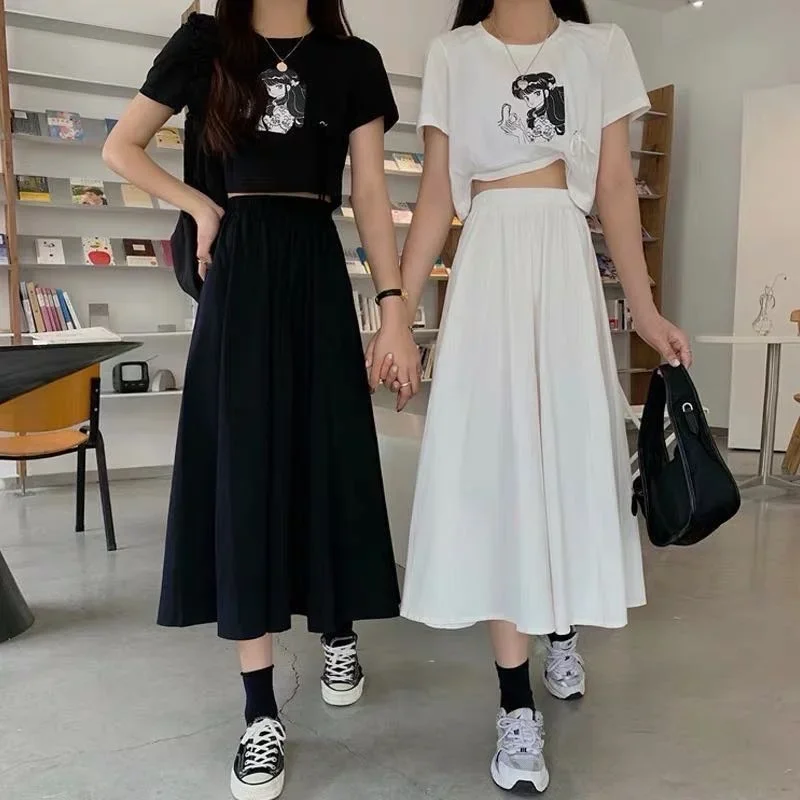 Midi Skirts Women Simple Solid Leisure Loose Plus Size Long Skirt Korean Style Elastic-Weight A-line Student Streetwear Trendy
Midi Skirts Women Simple Solid Leisure Loose Plus Size Long Skirt Korean Style Elastic-Weight A-line Student Streetwear Trendy