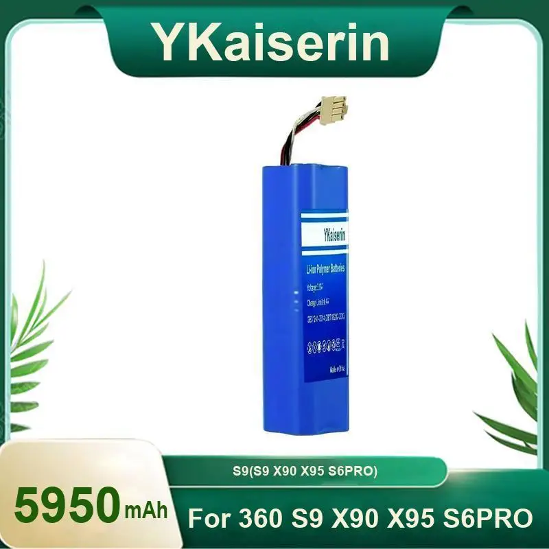 Robotic Vacuum Cleaner Battery 5950Mah Replaceable Hardwearing For 360 S9 X90 X95 S6PRO Robot
Robotic Vacuum Cleaner Battery 5950Mah Replaceable Hardwearing For 360 S9 X90 X95 S6PRO Robot